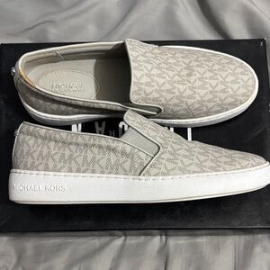 Michael Kors Gray Slip-On Shoes
